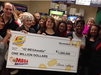 Illinois Lottery Past Lottery Pool Winners, 42 MEGAwatts group