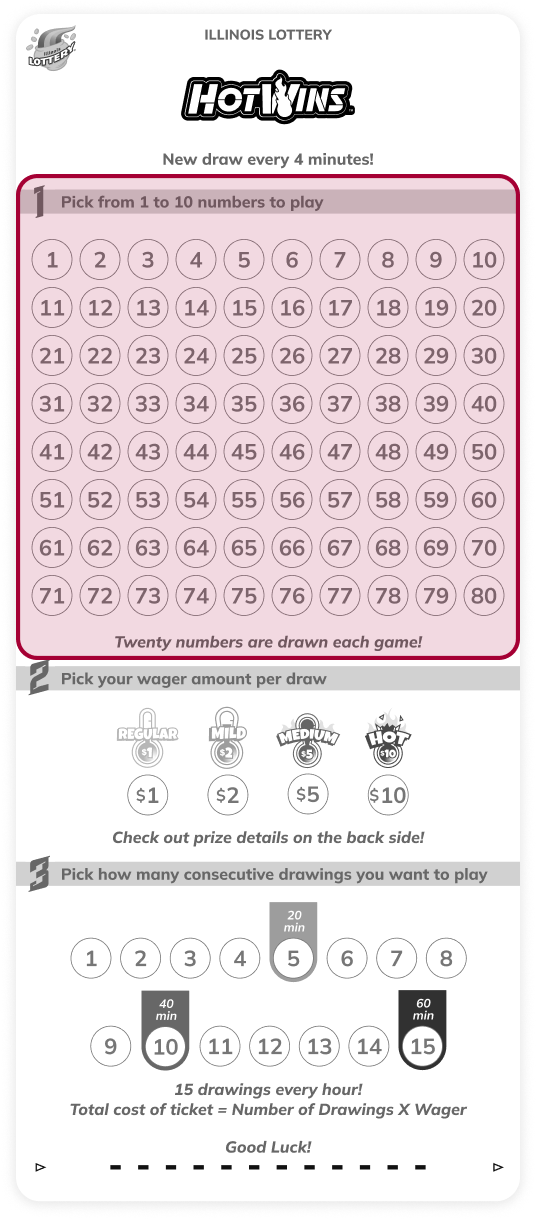 Select up to 10 numbers to play