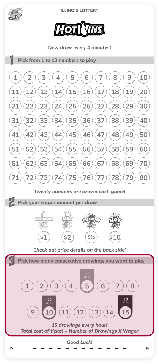 Pick how many consecutive drawings you want to play.