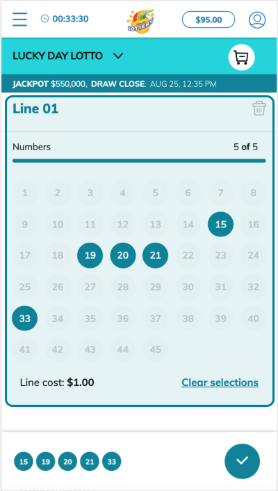 Pick your numbers 