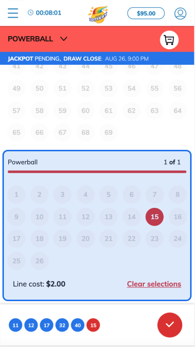Pick one Powerball