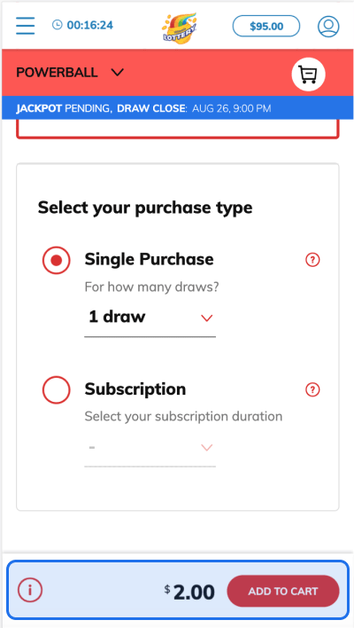 Select "Add to Cart"