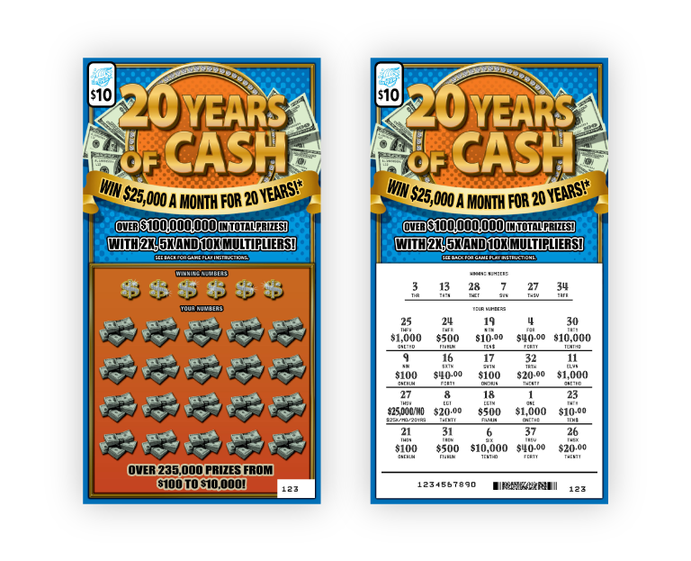 20 Years of Cash Instant Ticket Game
